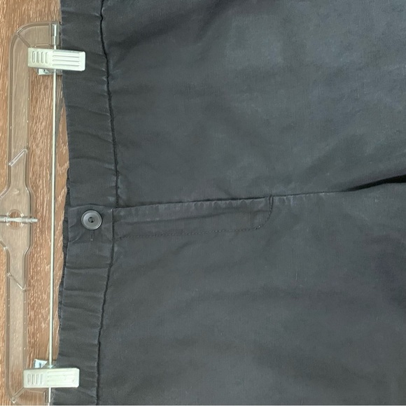 Eileen fisher Womens black Tencel linen blend Bermuda shorts pockets 16 - Picture 9 of 10